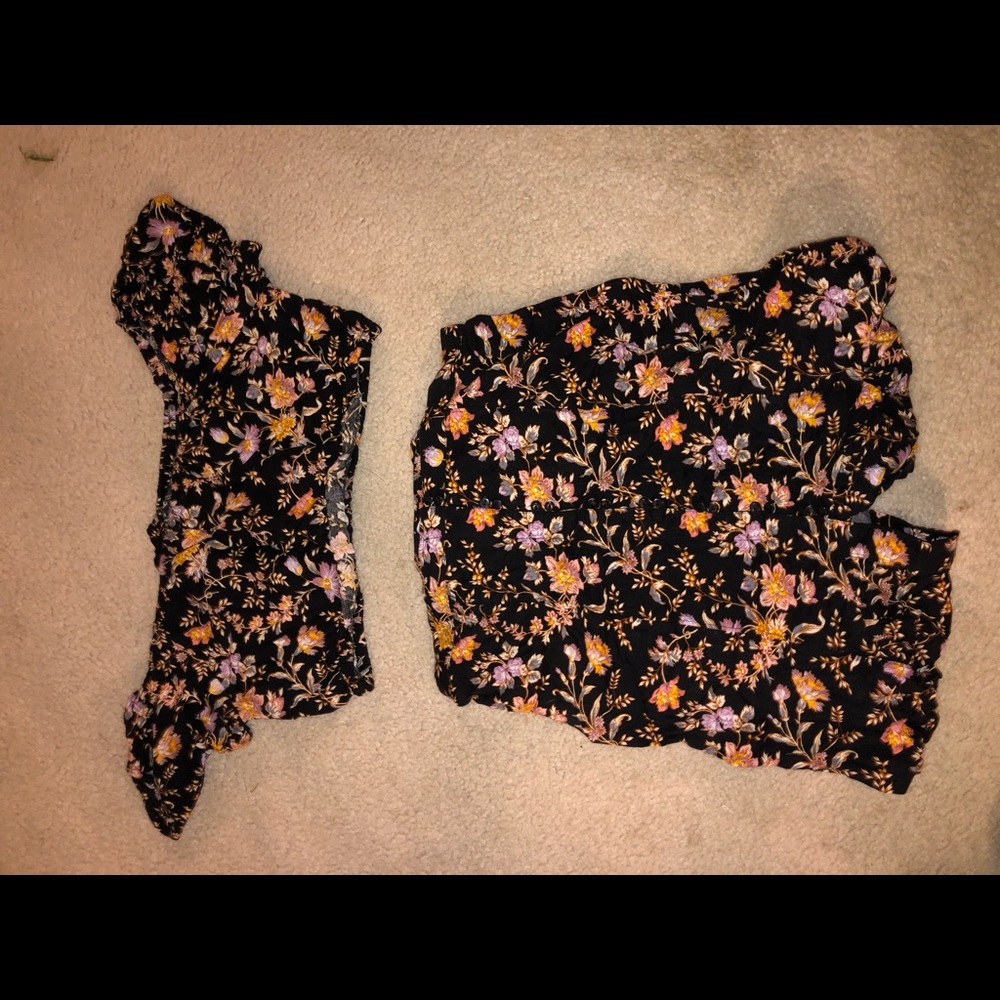2 piece bohemian split dress